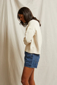 perfectwhitetee Sweater Janet Sweater, Bright Ivory Soho-Boutique