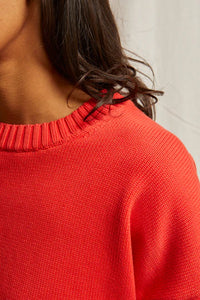 perfectwhitetee Sweater Janet Sweater, Poppy Red Soho-Boutique
