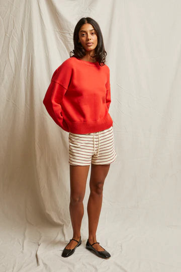 perfectwhitetee Sweater Janet Sweater, Poppy Red Soho-Boutique
