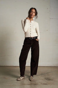perfectwhitetee sweater Maureen Rib Cardigan, Sugar Soho-Boutique