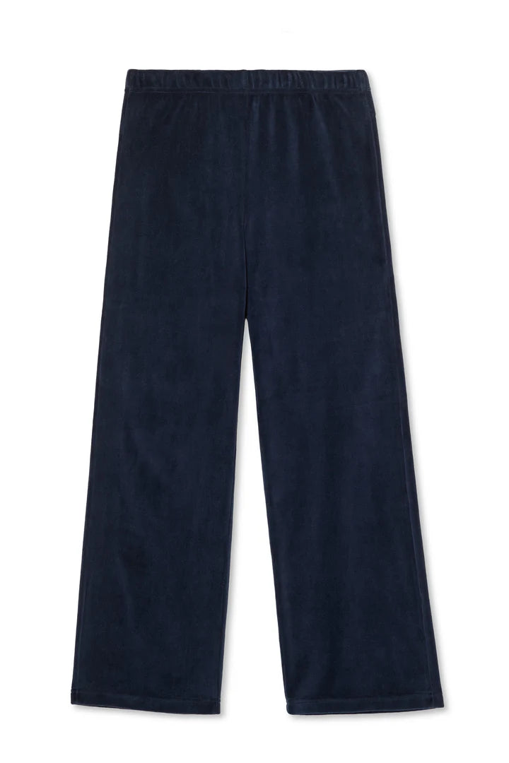 perfectwhitetee Sweatpants Alex Velour Sweatpant, Navy Soho-Boutique