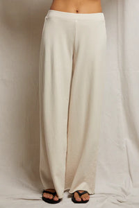 perfectwhitetee Sweatpants Amber Wide Leg Sweatpant, Sugar Soho-Boutique