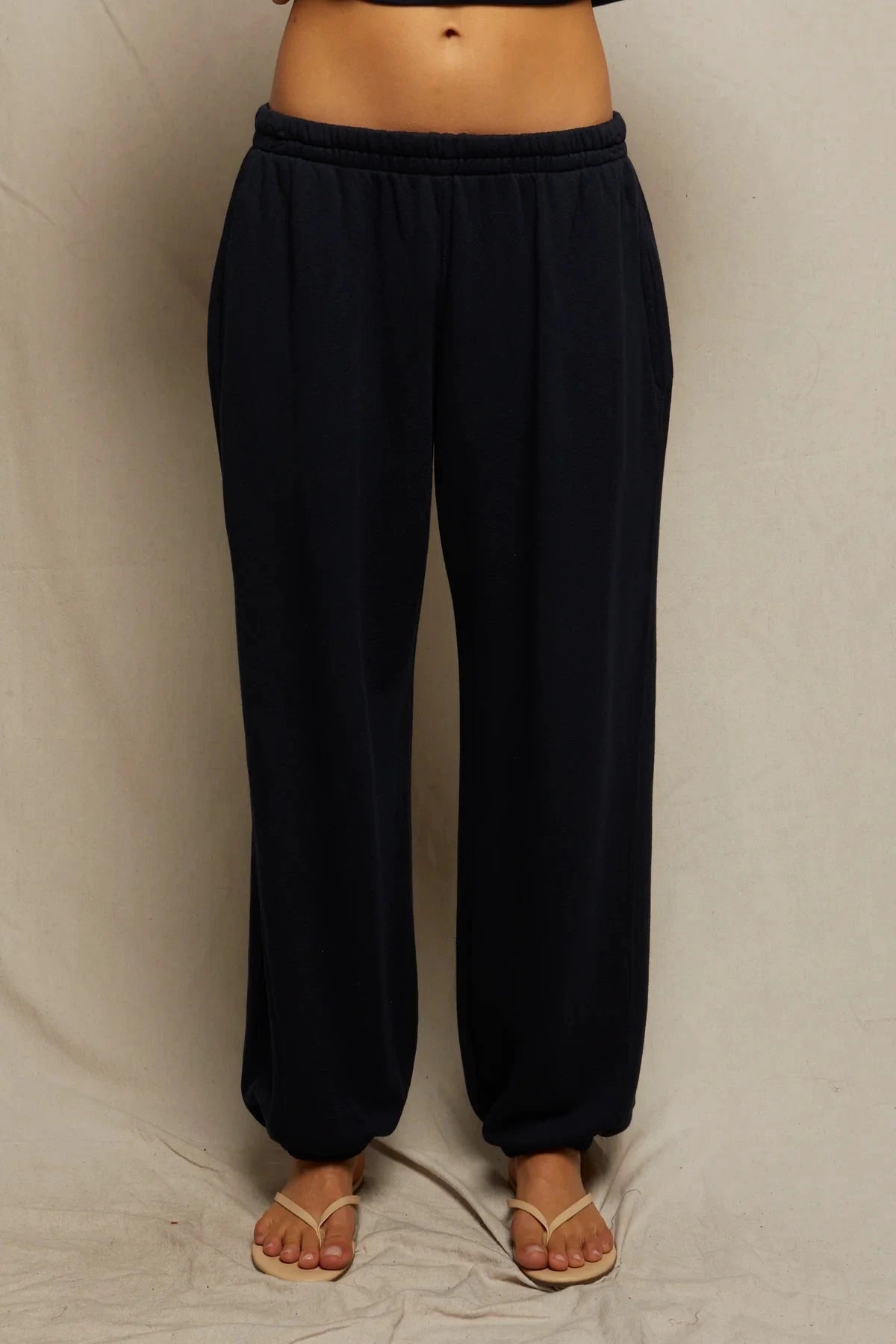 perfectwhitetee Sweatpants Drifter Beach Terry Sweatpant, Navy Soho-Boutique