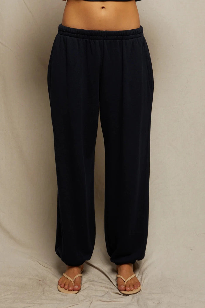 perfectwhitetee Sweatpants Drifter Beach Terry Sweatpant, Navy Soho-Boutique