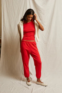perfectwhitetee Sweatpants Johnny Sweatpant, Poppy Red Soho-Boutique