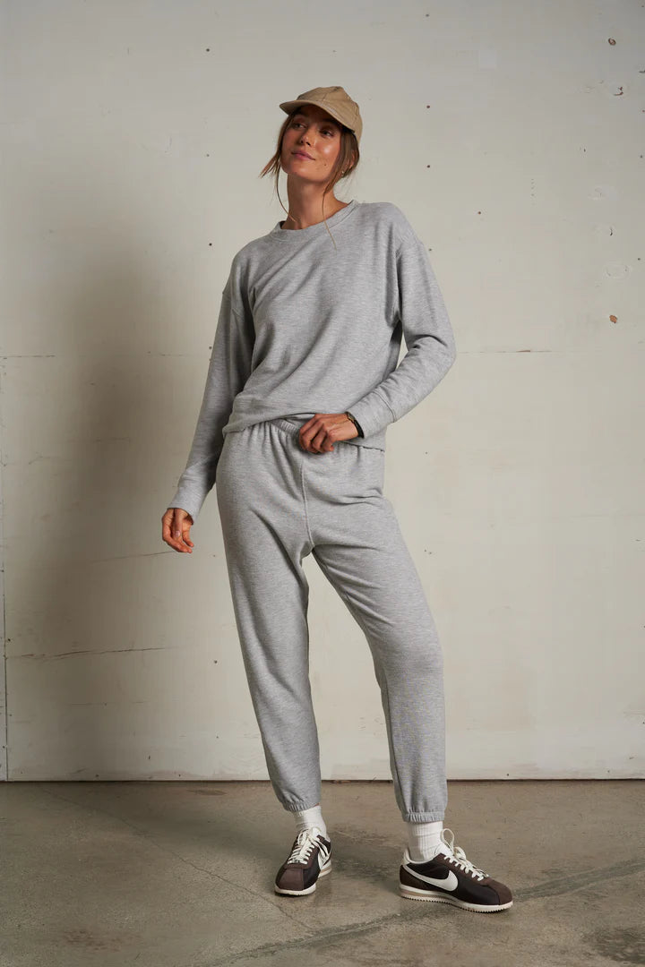 perfectwhitetee Sweatpants Mare Jogger, Heather Grey Soho-Boutique