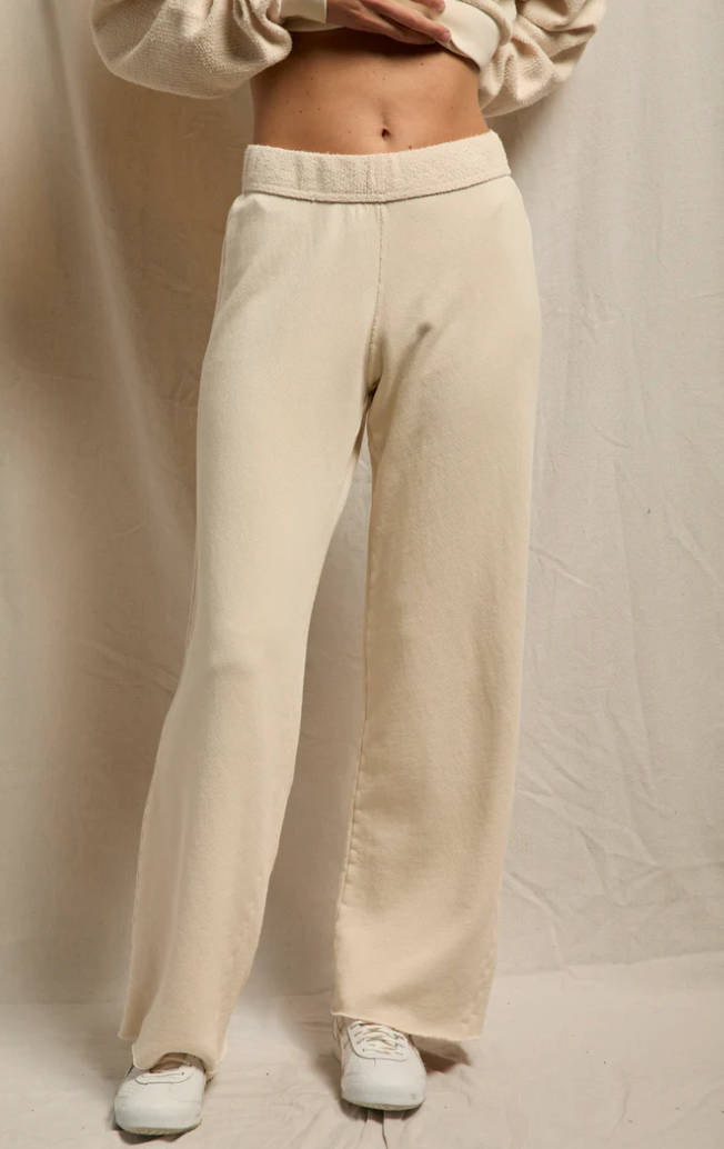 perfectwhitetee Sweatpants Marley Reverse Fleece Pant, Sugar Soho-Boutique