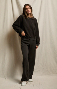 perfectwhitetee Sweatpants Marley Reverse Fleece Pant, Vintage Black Soho-Boutique