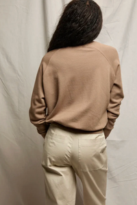 perfectwhitetee Sweatshirt Alexi French Terry Sweatshirt, Mocha Soho-Boutique