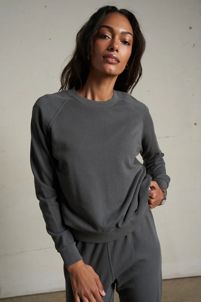 perfectwhitetee Sweatshirt Alexi Sweatshirt, Charcoal Soho-Boutique