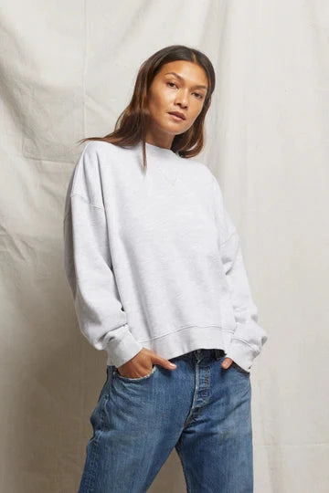 perfectwhitetee Sweatshirt Blake Crew Neck Sweatshirt, Ash Soho-Boutique