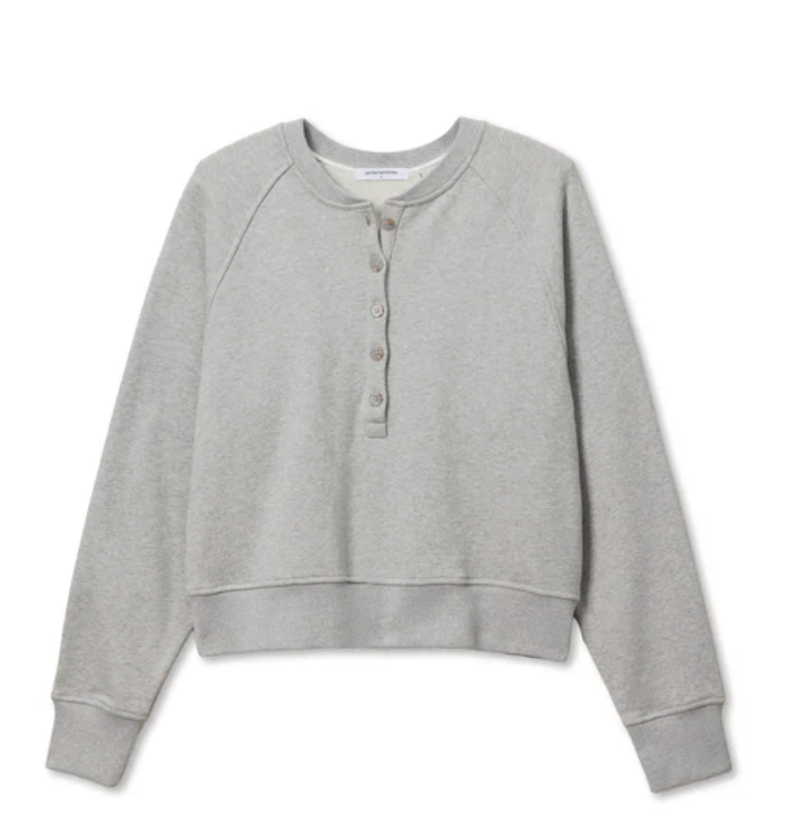 perfectwhitetee Sweatshirt Bowen Buttoned Top Soho-Boutique