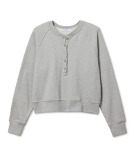 perfectwhitetee Sweatshirt Bowen Buttoned Top Soho-Boutique