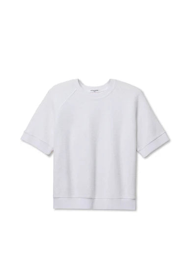 perfectwhitetee Sweatshirt Kennedy Reverse Fleece Sweatshirt, White Soho-Boutique