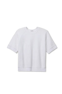 perfectwhitetee Sweatshirt Kennedy Reverse Fleece Sweatshirt, White Soho-Boutique