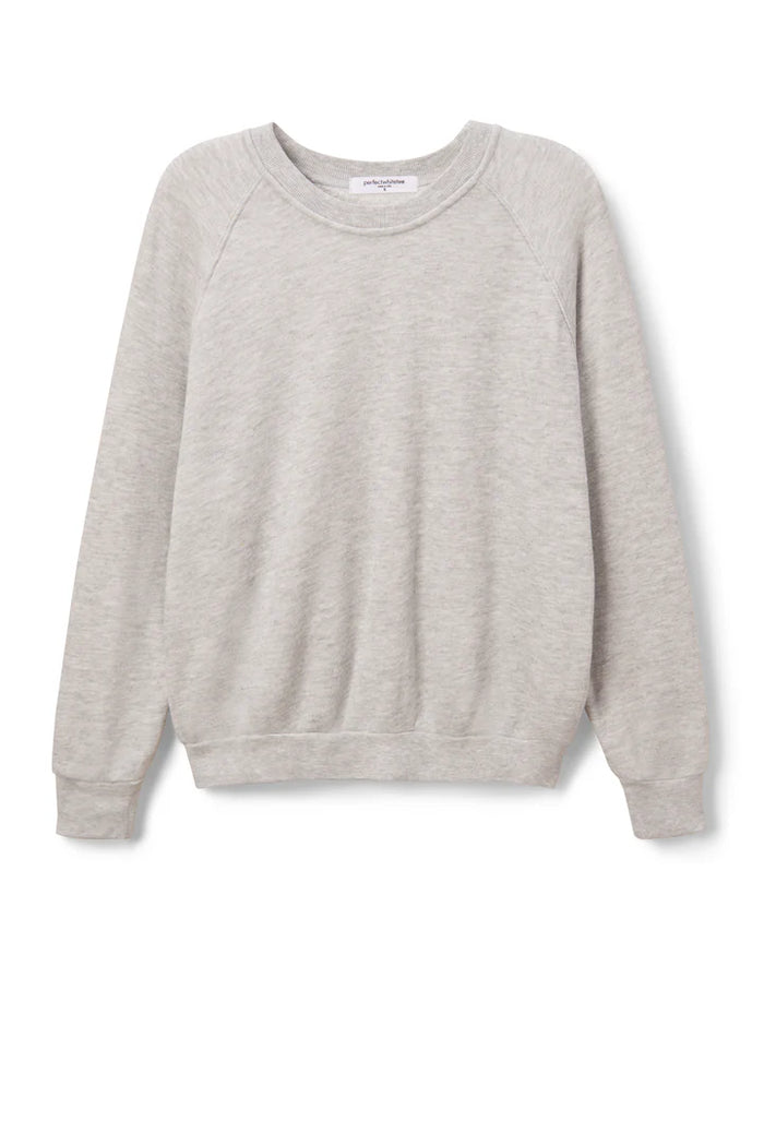 perfectwhitetee Sweatshirt Lennon Fleece Sweatshirt, Ash Soho-Boutique