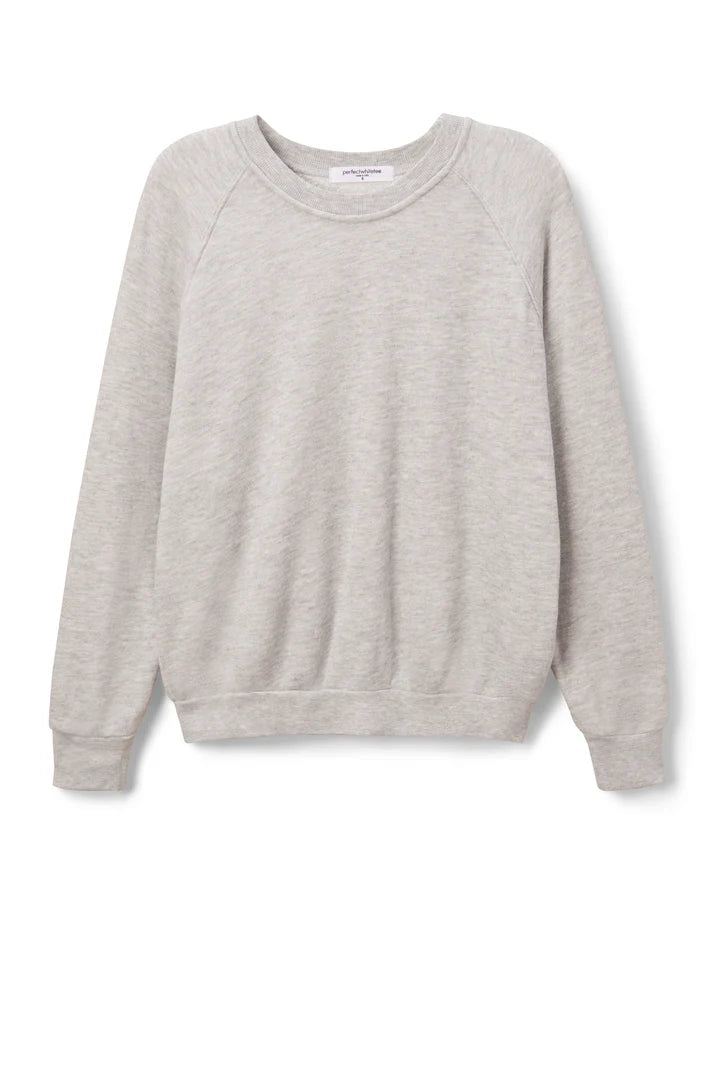 perfectwhitetee Sweatshirt Lennon Fleece Sweatshirt, Ash Soho-Boutique