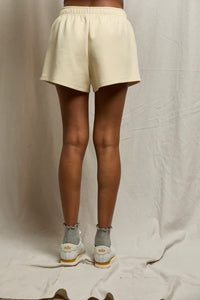 perfectwhitetee Sweatshirt Mikayla Short, Custard/White Soho-Boutique