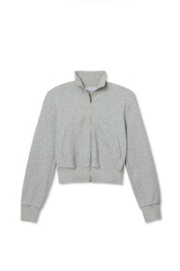 perfectwhitetee Sweatshirt Milana Track Jacket, Heather Grey Soho-Boutique
