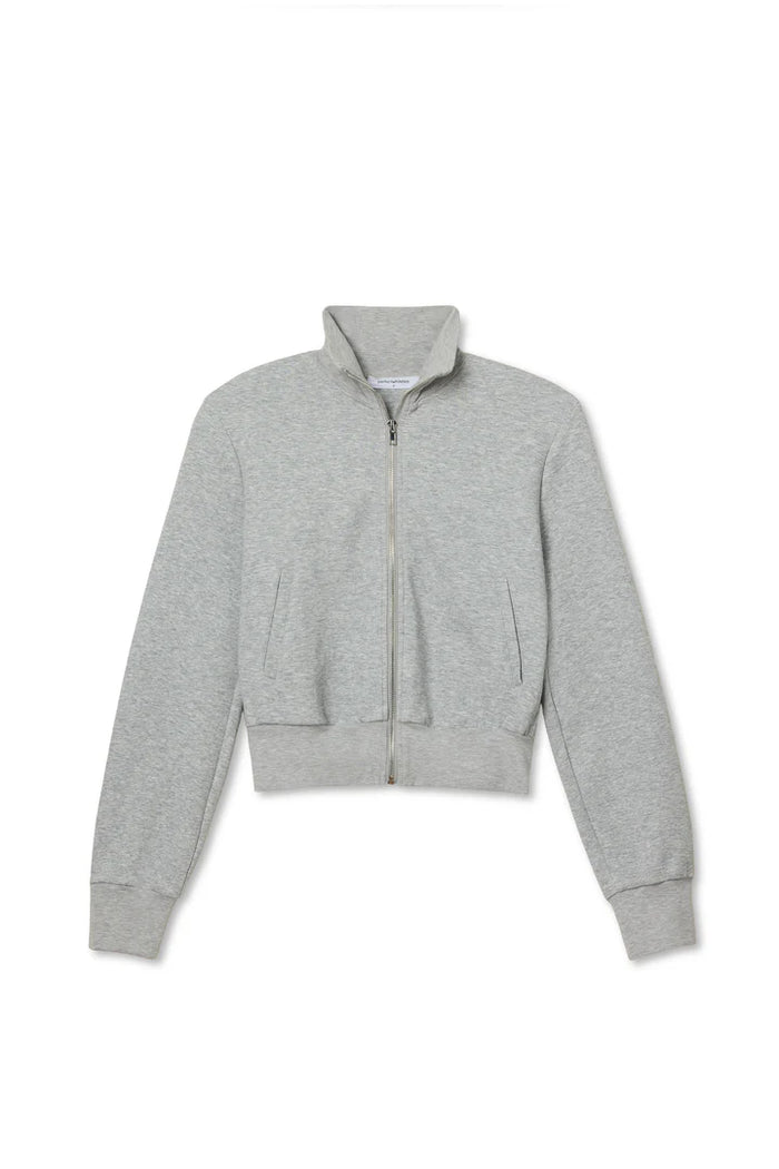 perfectwhitetee Sweatshirt Milana Track Jacket, Heather Grey Soho-Boutique