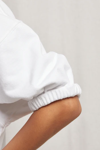 perfectwhitetee Sweatshirt Rebecca, French Terry Puff Sleeve Sweatshirt, White Soho-Boutique