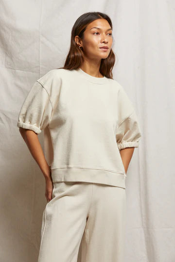 perfectwhitetee Sweatshirt Rebecca Sweatshirt, Sugar Soho-Boutique