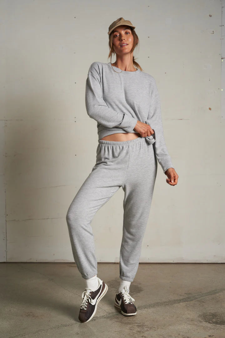 perfectwhitetee Sweatshirt Selma Pullover, Heather Grey Soho-Boutique