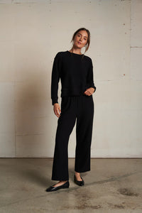 perfectwhitetee Sweatshirt Selma Pullover, True Black Soho-Boutique