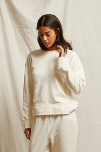 perfectwhitetee Sweatshirt Tyler Sweatshirt, Bright Ivory Soho-Boutique