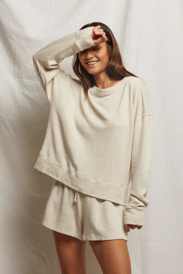 perfectwhitetee Sweatshirt Tyler Sweatshirt, Oatmeal Soho-Boutique