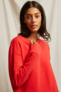 perfectwhitetee Sweatshirt Tyler Sweatshirt, Poppy Red Soho-Boutique