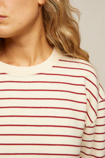 perfectwhitetee Sweatshirt Tyler Sweatshirt, Red Natural Soho-Boutique