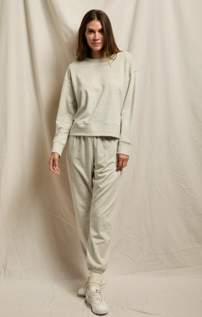 perfectwhitetee Sweatshirt Wren French Terry Sweatshirt, Ash Charcoal Soho-Boutique