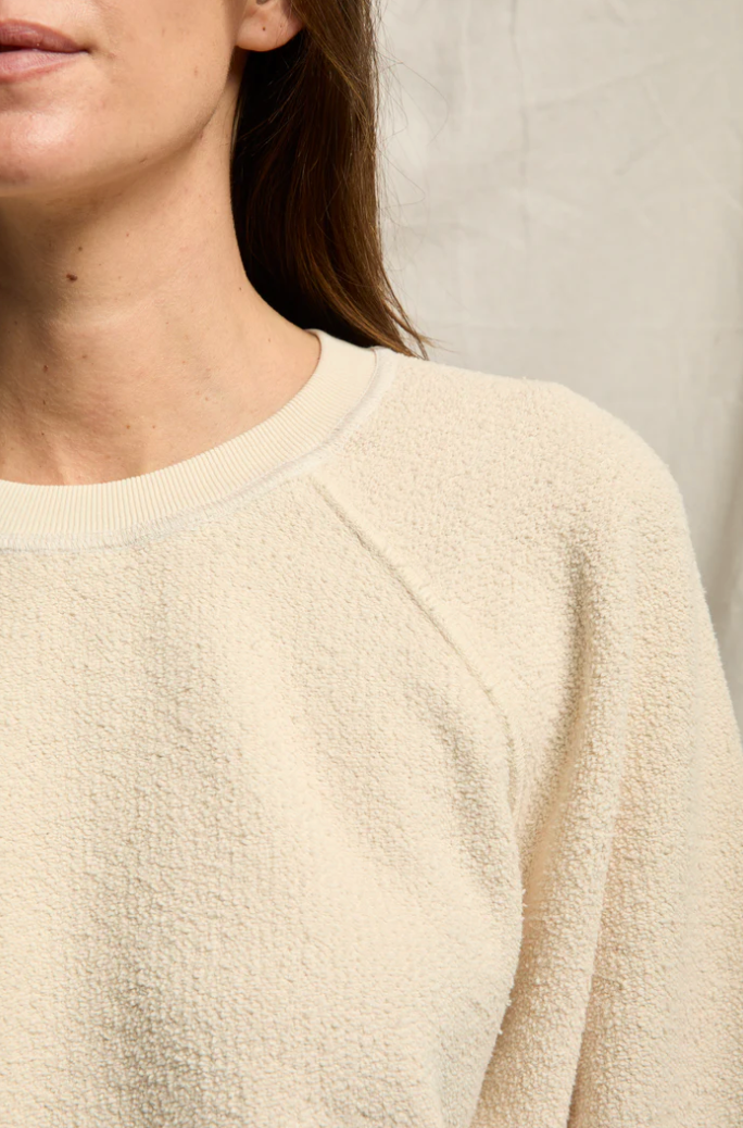 perfectwhitetee Sweatshirt Ziggy Fleece Oversized Sweatshirt, Sugar Soho-Boutique