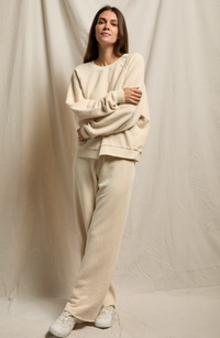 perfectwhitetee Sweatshirt Ziggy Fleece Oversized Sweatshirt, Sugar Soho-Boutique