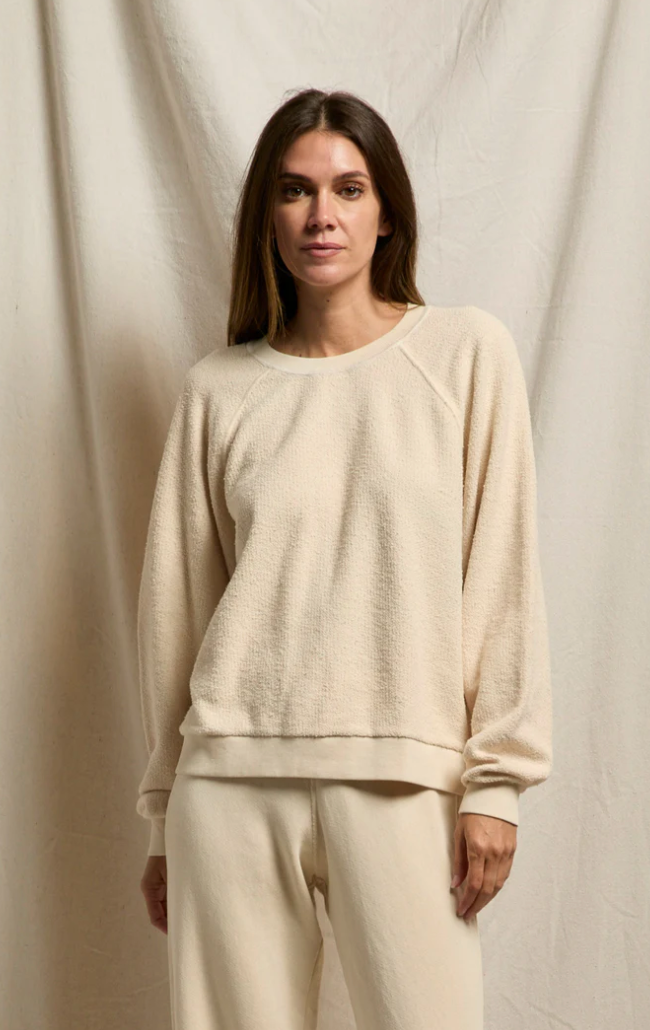 perfectwhitetee Sweatshirt Ziggy Fleece Oversized Sweatshirt, Sugar Soho-Boutique