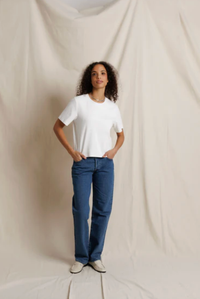 perfectwhitetee T-Shirt Atlas Heavy Jersey Crewneck, White Soho-Boutique