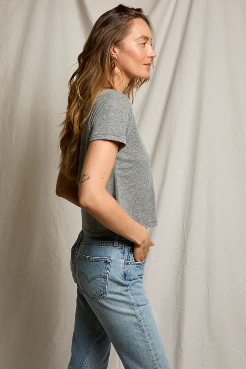 perfectwhitetee T-Shirt Beckett Tee, Heather Grey Soho-Boutique