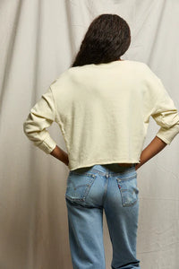 perfectwhitetee T-Shirt Briana Long Sleeve Tee, Custard Soho-Boutique