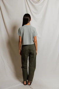 perfectwhitetee T-Shirt Cher Ringspun Cotton Crew Tee, Heather Grey Soho-Boutique