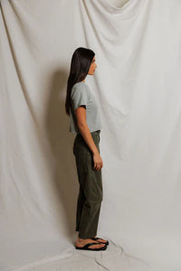 perfectwhitetee T-Shirt Cher Ringspun Cotton Crew Tee, Heather Grey Soho-Boutique