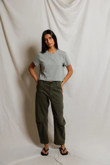 perfectwhitetee T-Shirt Cher Ringspun Cotton Crew Tee, Heather Grey Soho-Boutique