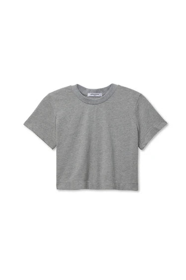 perfectwhitetee T-Shirt Cher Ringspun Cotton Crew Tee, Heather Grey Soho-Boutique