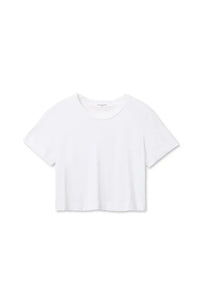 perfectwhitetee T-Shirt Cher Ringspun Cotton Crew Tee, White Soho-Boutique