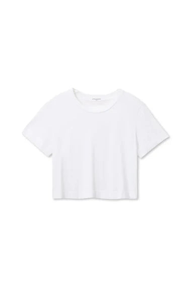 perfectwhitetee T-Shirt Cher Ringspun Cotton Crew Tee, White Soho-Boutique