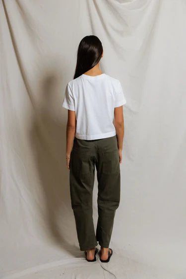 perfectwhitetee T-Shirt Cher Ringspun Cotton Crew Tee, White Soho-Boutique