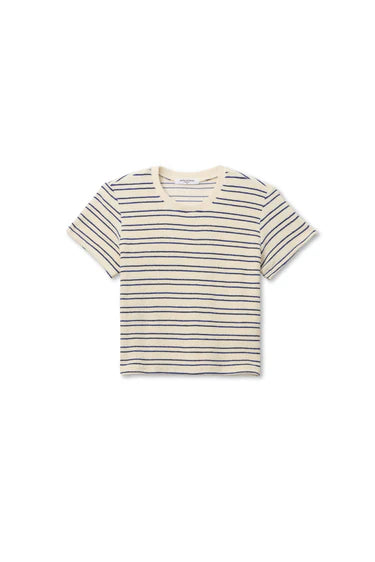 perfectwhitetee T-Shirt Eve Stripe Tee, Cobalt/Sugar Stripe Soho-Boutique