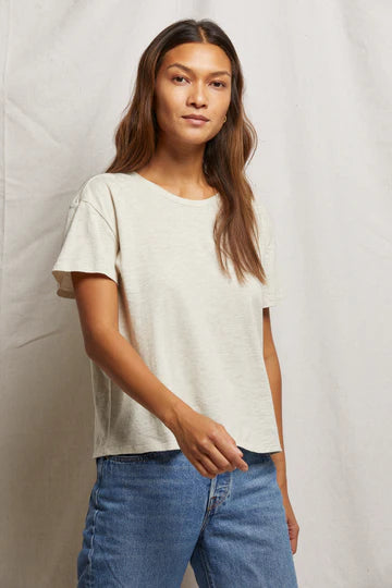 perfectwhitetee T-Shirt Harley Boxy Crew, Oatmeal Soho-Boutique