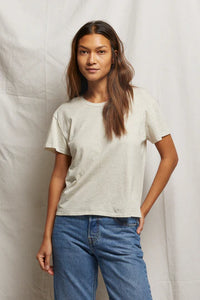 perfectwhitetee T-Shirt Harley Boxy Crew, Oatmeal Soho-Boutique