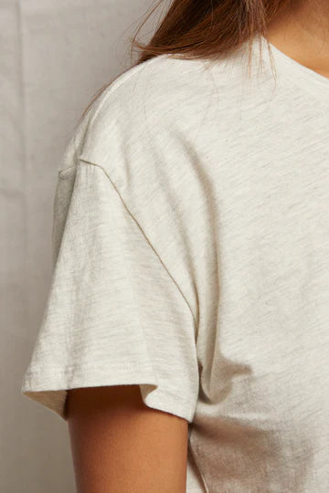 perfectwhitetee T-Shirt Harley Boxy Crew, Oatmeal Soho-Boutique